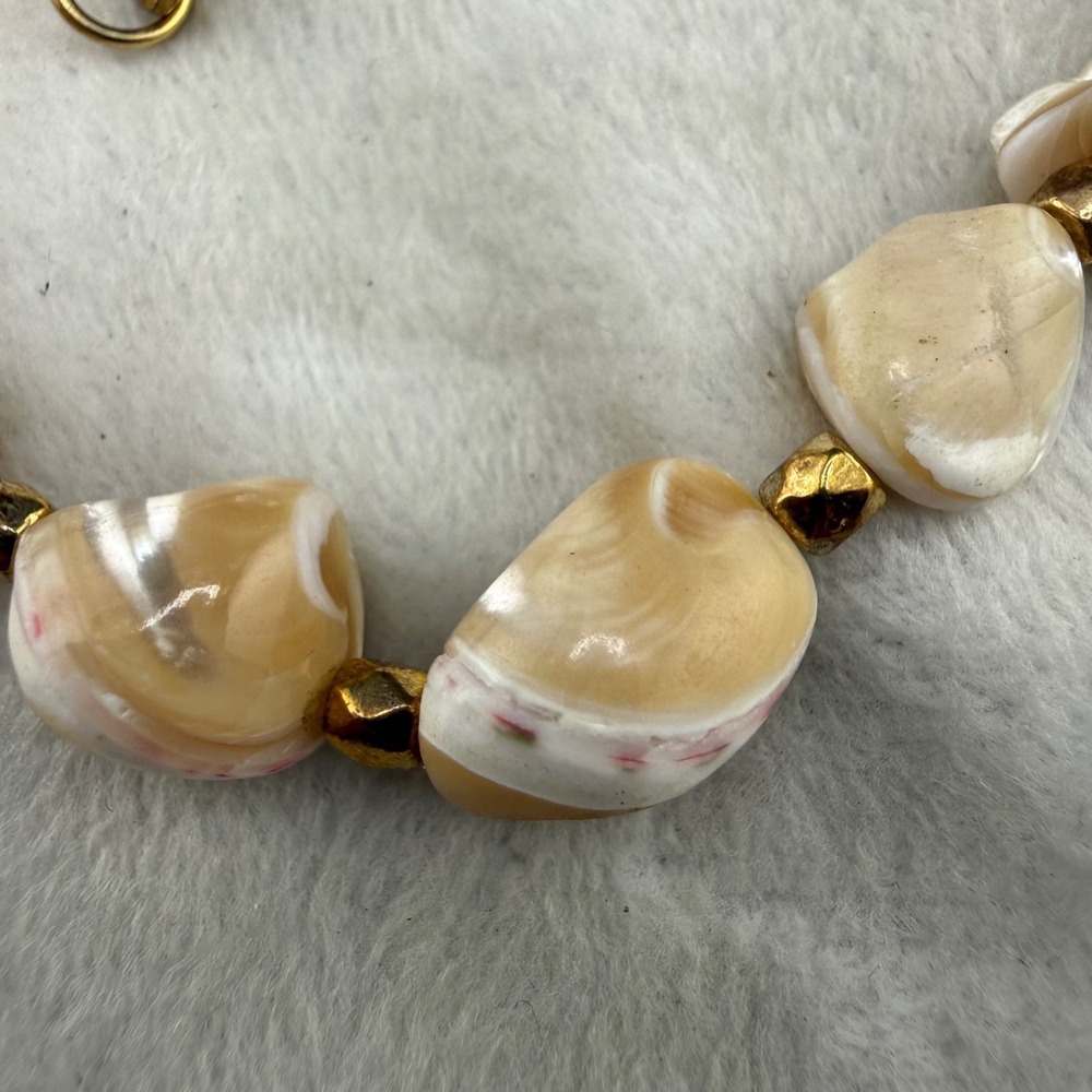 Mother of Pearl Beaded Necklace Summer Beach Surfer 34" - Picture 4 of 7